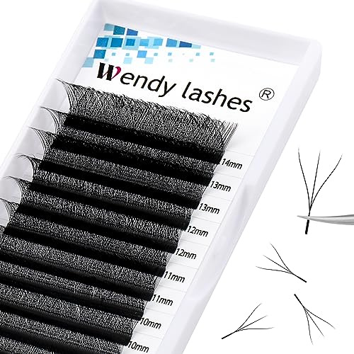 Y Wimpern 3D Wimpernfächer 0.07mm Stärke D Curl Mix 8-14mm Wimpern Y Form Wimpernfächer YY Wimpernverlängerung 3D Lashes Wendy Lashes YY Lashes(Y-0.07-D-8-14)