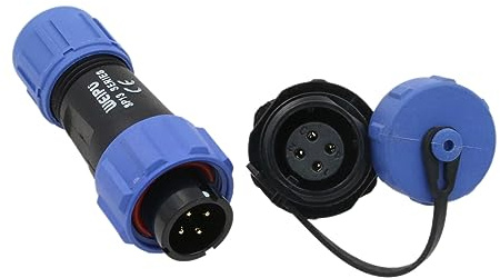 HangTon SP13 4-poliger Stecker, wasserdicht, Luftfahrt, rund, 5 A, männlich, weiblich, Kabelstecker, Panel-Mount-Buchse für Outdoor-Strom-Lichtanwendung