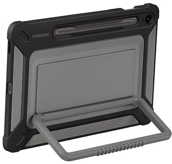 Samsung Outdoor Cover EF-RX510 für das Galaxy Tab S9 FE, Tablet Cover, Tablet-Hülle starker Schutz, praktische Aufstellmöglichkeiten, sicherer Halt, inkl. S Pen Aufbewahrung, Black