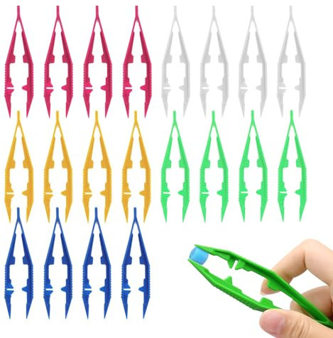 Pinzas De Plástico, 20 Piezas Pinzas Para Manualidades, Pinzas Médicas Desechables De Primeros Auxilios Con Puntas Dentadas Para Para Medicina, Manualidades, Vendaje, Gasa, Laboratorio, Escuela