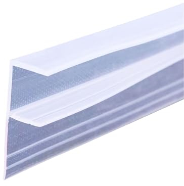 Cozylkx F-Förmiger Duschtür-Dichtungsstreifen, Transparente Siebdichtung, Vertikale Duschdichtungen Für 8 Mm Glas - Deckt Bis Zu 20 Mm Spalt Ab