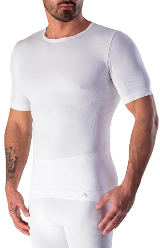 Risalti Maillot thermique pour homme à manches courtes Energy – Maillot technique pour homme, respirant, sous-vêtements thermiques sans couture, XL/XXL
