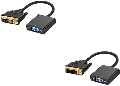 Housoutil Cavo Adattatore Convertitore Maschio-femmina Da 2 Pezzi Per Tv Computer Laptop Nero