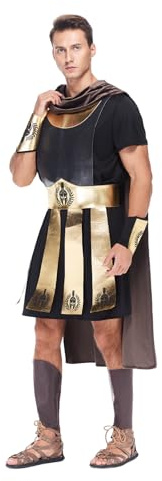 EraSpooky Herren Luxus Römischer Gladiator Kostüm Römischer Kaiser Kostüm Caesar Faschingskostüme für Erwachsene