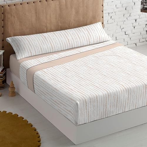 Rufino Díaz Juego Sábanas Invierno 3/4 Piezas Coralina Nila (Beige - 90 cm) - Taco Extra Suave para Adultos e Infantil - Sensación acogedora y de Confort