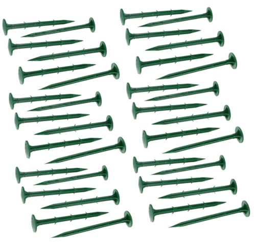 Clavos de Plástico para Suelo Verdes 150 Piezas para Jardín