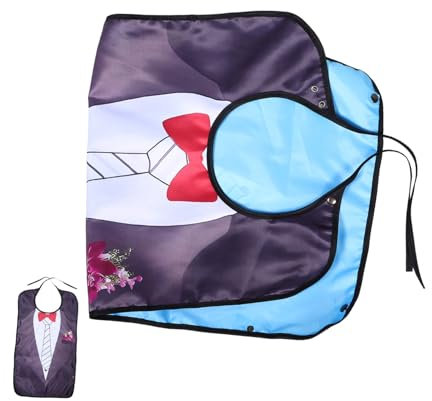 FRCOLOR Lätzchen Für Erwachsene Wiederverwendbar Und Waschbar Zum Essen Kleidungsschutz Für Senioren Damen Und Herren Mit Wasser Und Ölabweisendem Material