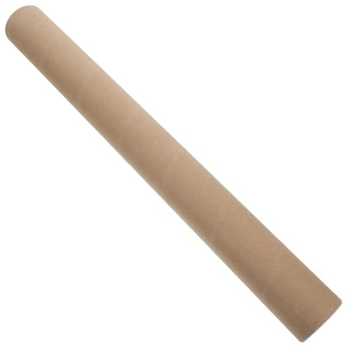 VILLCASE Rundes Kraftpapier Versandrohr aus Braunem Karton mit Deckel Schützendes und Vielseitiges Papprohr für Versand und Lagerung von Zeichnungen und Plänen