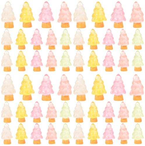 BESPORTBLE 4 Sätze Base Mini-weihnachtsbäume Glühbirnen Figur Leuchtende Weihnachtsbäume Christbaum Anzuchtset Weihnachtsdeko Mini Leuchtende Bäume Weihnachtsbedarf Harz 16 Stück * 4