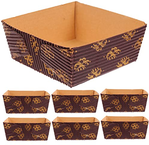 PartyKindom 25stücke Kastenform Aus Papier Öl Und Wasserfeste Backformen Papier-kuchenhalter Für Brotbacken Torteneinlagen Und Bäckereibedarf Geeignet Kastenkuchen Und Mehr