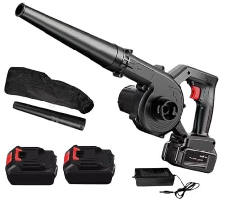 BDIT 2-in-1 Cordless Brushless Battery Blower & Vacuum – Compatible with 2 48V Battery – Electric Leaf Blower for Lawn Care, Car Cleaning, Dust & Bubble Removal, color blue or black