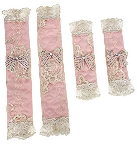 DOITOOL 2 paia Coperture per Frigorifero Decorativi e Protettivi Design Facili da per Colore Rosa Completo per Protezione