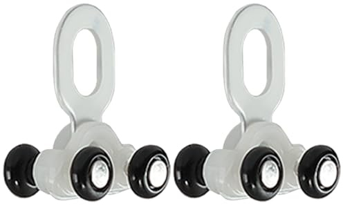 350Pcs Double Row Curtain Track Rollers, Silent Heavy Duty Drop Ceiling Curtains Rails Pulleys, White