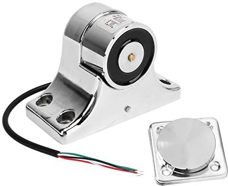 Eujgoov Elektromagnetischer Türhalter, Zinklegierung mit 55 Kg Saugkraft, Automatischer Brandschutztürstopper für Brandschutz und Belüftung