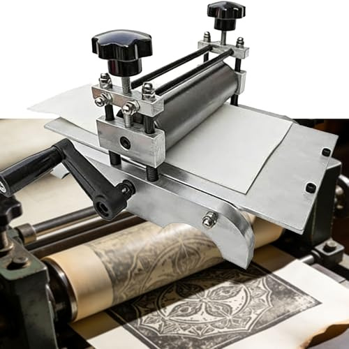 YANGYMM Manuelle Radierdruckpresse, Tischgravurpresse für Detailreiche KüNstlerische Drucke, Kupferstich-, Holz-, Relief- Und Tiefdruck, für Blockmonotypie und Radierung, Druckgrafik