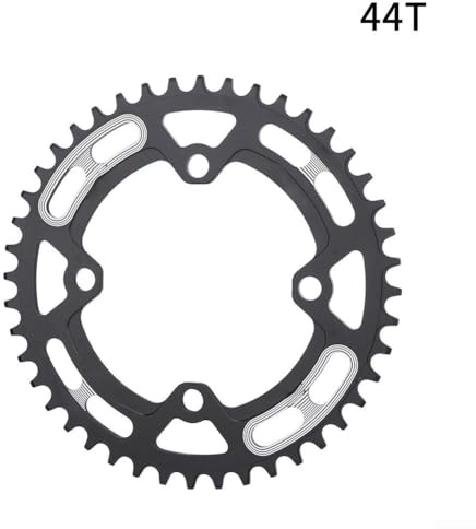 Corona 4452T 104BCD per bici 8 9 10 11 velocità corona singola in lega di alluminio senza scanalatura foro per chiodo adatto a più tipi di chiodi a disco (44T)