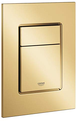 Grohe Plaque d'entraînement pour WC Série Skate Cosmopolitan S, 5 x 17 x 13 cm, couleur or poli (référence 37535GL0)