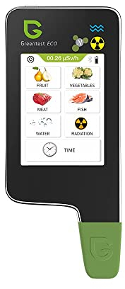 Greentest Eco 6 Geigerzähler Nitrattester Fleisch Fisch TDS Wassertester Strahlenmessgerät Strahlungsmessgerät nitrat tester messgerät geiger counter dosimeter nitratmessgerät Schwarz