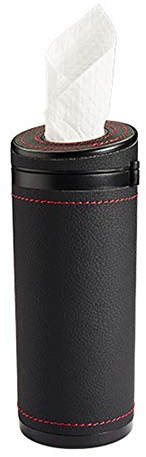 DONGKER Scatola per Fazzoletti,Porta Fazzoletti in Pelle per Auto,Portatovaglioli per Fazzoletti per Auto Ufficio Camera da Letto (17,4x7x7cm)
