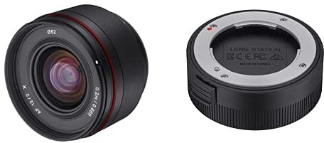 Samyang AF 12mm F2,0 Fuji X Objektiv + Samyang Lens Station für AF Fuji X Objektive - Autofokus Ultra Weitwinkel Festbrennweite für Fujifilm X-Mount APS-C
