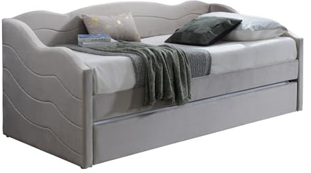 Vente-unique - Letto Divano a Scomparsa 2 x 90 x 190 cm Velluto Beige - LENVIA