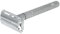 SS Instrumentx Premium Doppelschneidiger Rasierhobel, Einzelklinge, Metall, wiederverwendbar, Edelstahl, für Damen und Herren, mit Ledertasche, silberfarben