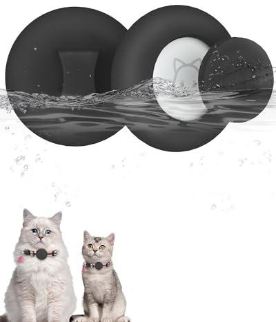 SimpleThings Hunde Silikonhalter kompatibel mit Airtag Halter | Leichte wasserdichte Hülle kompatibel mit Apple AirTag Hund/Katze, katzenhalsband