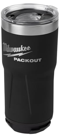Milwaukee Packout Thermobecher Trinkbecher Kaffeebecher schwarz 600ml