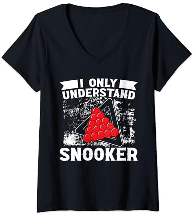 Poolausrüstung für Männer Billard verstehen nur Snooker T-Shirt mit V-Ausschnitt