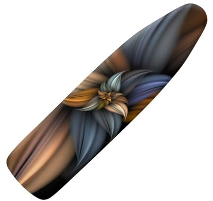 Howilath Copriasse da stiro con fiori marroni, 110 x 38 cm, con bordi elastici, manicotto elastico universale, antimacchia, resistente al calore, XL, CZA31