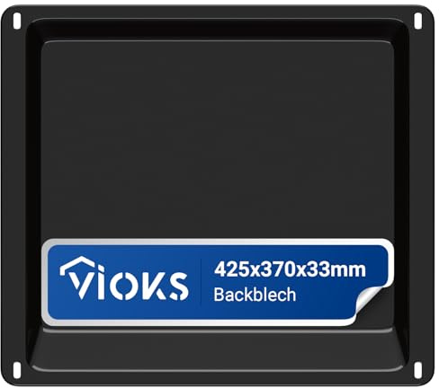 VIOKS Backblech 425x370 mm Ersatz für Backblech AEG Electrоlux 353193922/5 - Pizza Backblеch tief für Zanussi AEG Ofen & Backbleche Set für Backofen