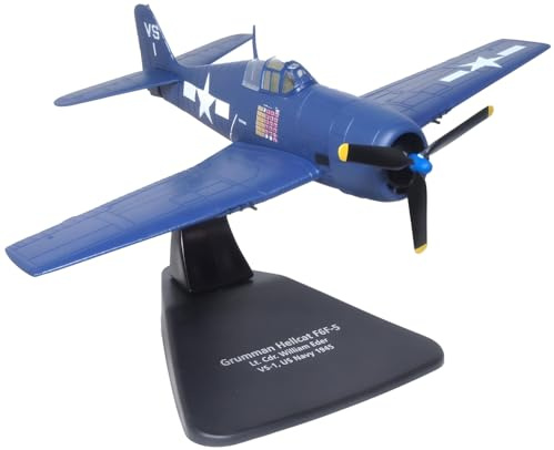 Herpa Militär Modellflugzeug, Grumman Hellcat F6F-5 - VS-1, US Navy, Lt.Cdr. Willard E. Eder, 1945, Maßstab 1:72 - Modellbau Flugzeug, Flugzeugmodell für Sammler, Army Flieger aus Metall