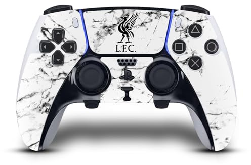 Head Case Designs Officially Licensed Liverpool Football Club Black Liver Bird Marble Art Vinyl Sticker Gaming Skin Decal Cover Compatible With Sony PlayStation 5 PS5 DualSense Edge Controller
