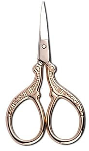 Wisafory Kranschere Edelstahl Stickschere Vintage Stil Nähschere Schönheitsschere Spitze Schere Bastelschere für Stickerei,Haarschnitt, Heimwerken, Basteln und Täglichen Gebrauch Gold Retro