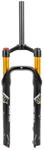26 Zoll Fatbike-Gabel mit Luftfederung, Zugstufeneinstellung, 1-1/8 Zoll gerader Gabelschaft, manuelle/fernbedienbare Verriegelung, 130 mm Federweg, Scheibenbremse, Schnellspanner, 135 mm x 9 mm