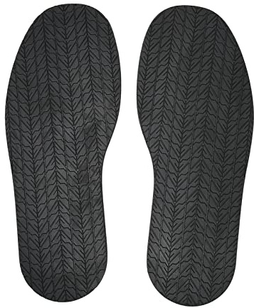 Suole Complete per Riparazione Scarpe in Gomma, 1 Paio di Suole di Ricambio Fai-da-te, Antiscivolo, per attività Interne Ed Esterne (BLACK)