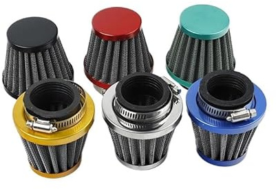 CHENJIAHAO Filtro Aria Moto Detergente in Schiuma for Filtro Aria Universale for Moto Spugna for aspirazione Fredda for Moto Testa a Fungo ad Alto Flusso 35-60mm Filtro Aria Moto(Red 42mm)