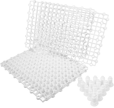 Happyyami 4pcs Fish Tank Filter Plate Aquarium Divider Trays Plastic Divider Ventilated Grid Fish Tank Bottom Filter Tray Set