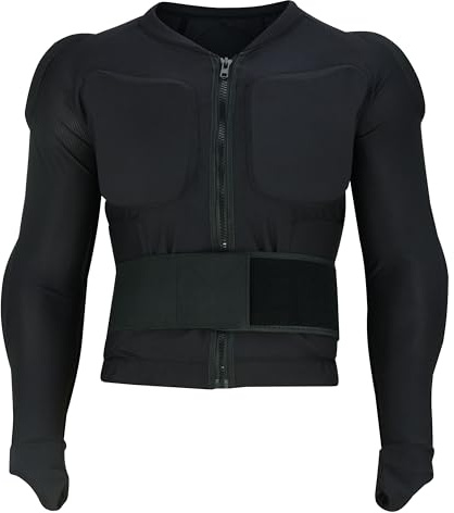 PROANTI Protektorenhemd Ski Snowboard Cross Reiten Fahrrad Protektoren Shirt Jacke Hemd