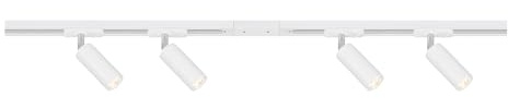 BRILONER - Juego completo de raíles electrificados, 4x focos LED, orientables, lámparas, sistema de iluminación de rieles, raíl para proyectores,proyector, 1,5m, blanco