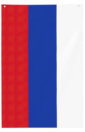 Gartenflagge mit russischer Flagge, 88,9 x 58,9 cm, dekorativ, einseitige Flagge, Urlaubsbanner für Bauernhof-Dekoration