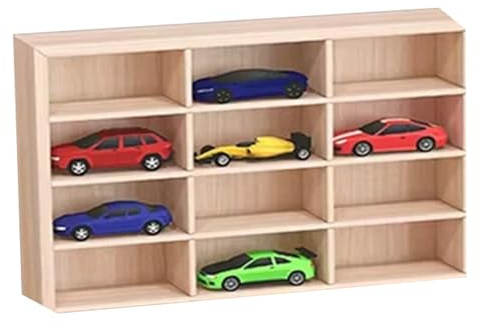 Arrovarp Spielzeug-Auto-Aufbewahrungsschrank – Holz-Modell-Auto-Organizer- für die Wand – einfache Installation, Sammlerstücke, Figuren, Organizer Schrank für Teenager, Männer