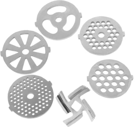 ROMISBABA Set Dischi da Taglio per Tritacarne in Acciaio Resistente 7Mm e 8,3Mm, Piastre per Macinare Carne e Salsicce, Accessori Sostitutivi per Tritacarne Domestico