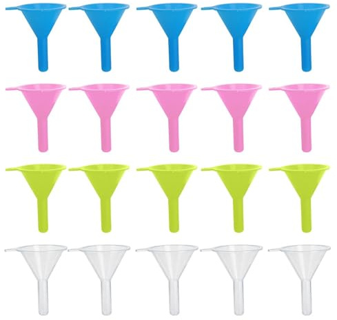 20 Mini Imbuti, Plastica Trasparente, Leggera E Resistente, Deviazione Precisa Di Piccolo Calibro, Adatta Per Profumo, Olio Essenziale, Dosaggio Di Reagenti E Imbottigliamento.