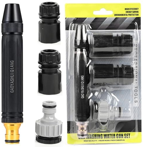 Kosinso - Canon à eau haute pression, ensemble de raccords de tuyau haute pression 2026 nouvelle mise à niveau, buse de tuyau twist réglable robuste, nettoyeur à jet de buse, pulvérisateur pour la