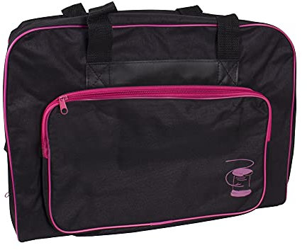 Groves MR4660 Nähmaschinentasche, Polyester, Schwarz & Rosa, 47 x 21 x 33cm