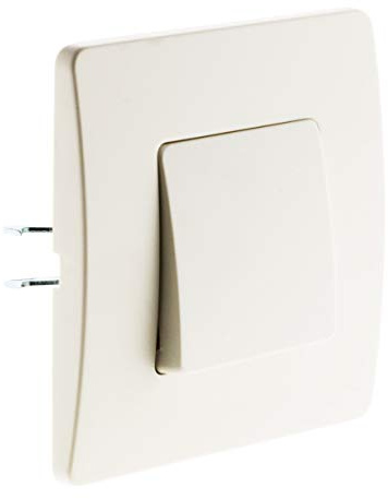 Zenitech - Bouton Poussoir Bornes Auto Venus - Blanc - Câblage Rapide avec Borne Automatique - Fixation à Vis et à Griffes pour Boîtes Standards - Plaque Sans Vis Apparente - Certifié CE et NF