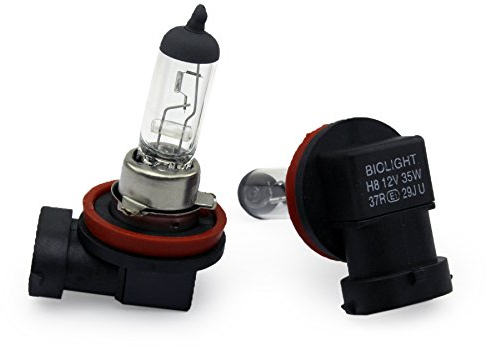 2x Halogen Nebellampe CLEAR - WARM WEISS Glühlampen für Nebelscheinwerfer 12Volt von Jurmann Trade GmbH® Mit E-Prüfzeichen somit zugelassen im Bereich der STVZO (2x H8 35W)