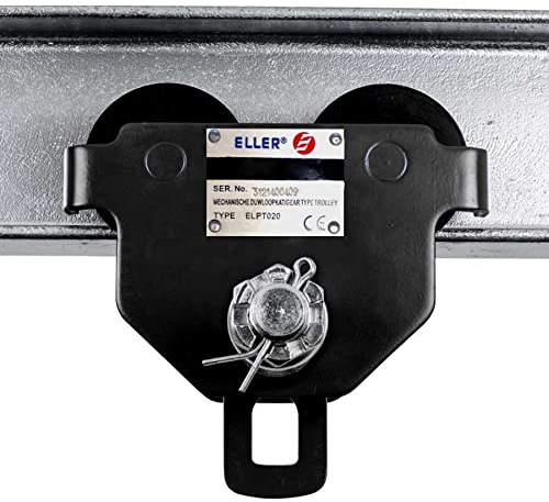 ELLER PT - Robuster Laufkatze - Flanschbreite 50-203mm - Dieses Rollfahrwerk Bewegt von Lasten bis zu 500kg - Angehobene Last kann leicht horizontal bewegt werden