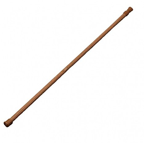 Brussels08 Telescopic Adjustable Tension Rod Window Shower Curtain Rod Tension Rail Hanger Closet Hanging Rod For Cupboard Bars, Kitchen, Cabinets, Doors Windows size 60-110cm (Wood Color)